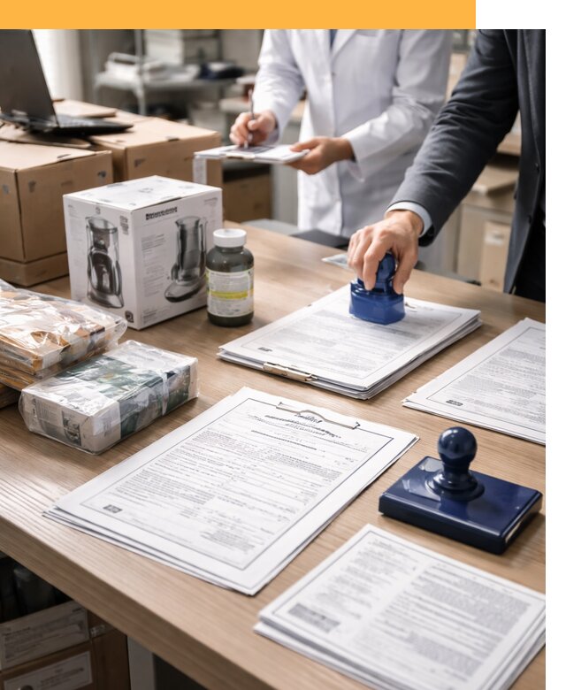 Сертификация импортных товаров от 12462 с таможенным сопровождением